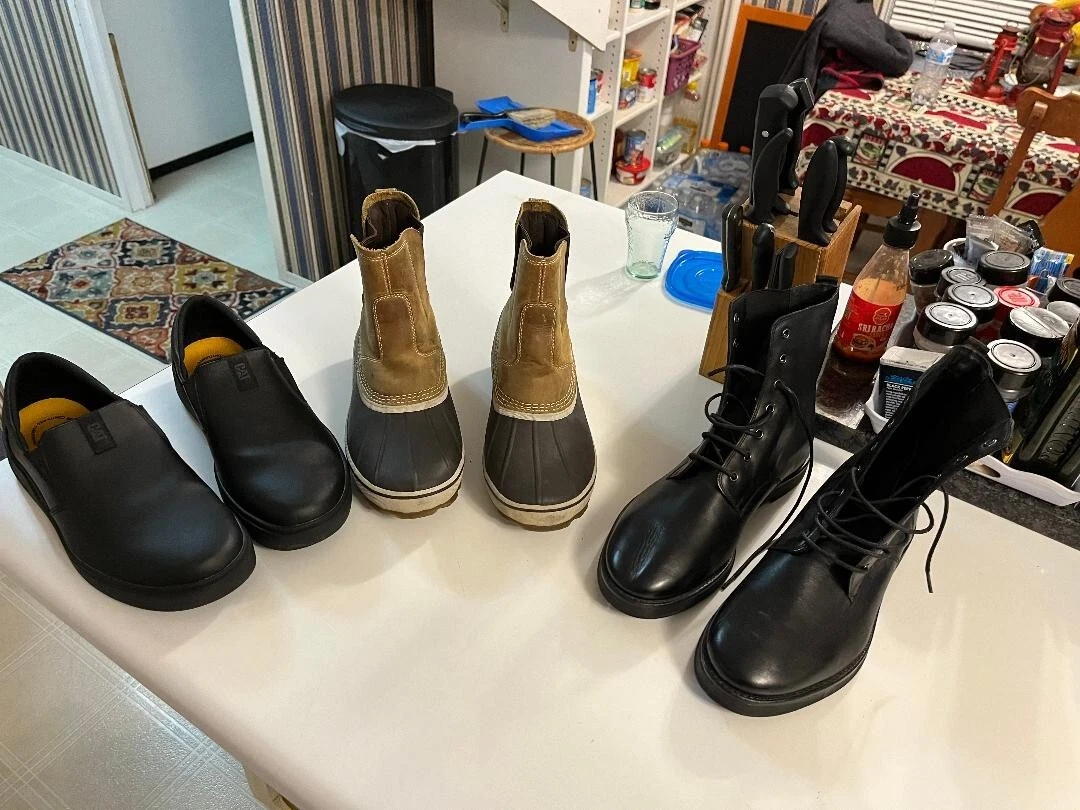 LOT shoe boots size 10 (3) CAT P51041 shoe , BAUER hunt pac boot, ZARA boot