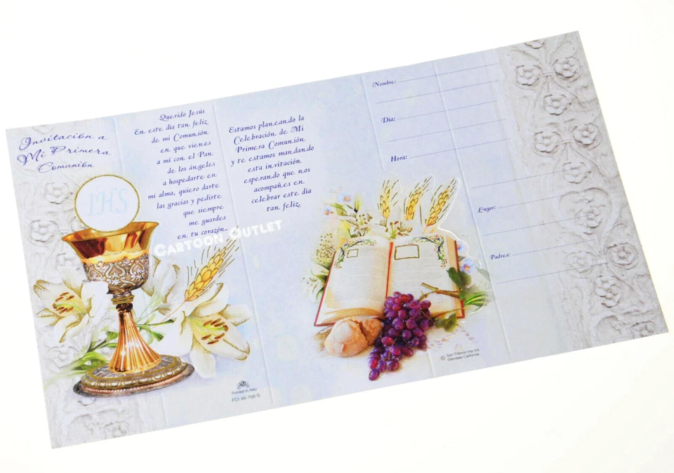 Invitaciones de Primera Comunion Spanish First Communion Invitations Favors - Image 3 of 4
