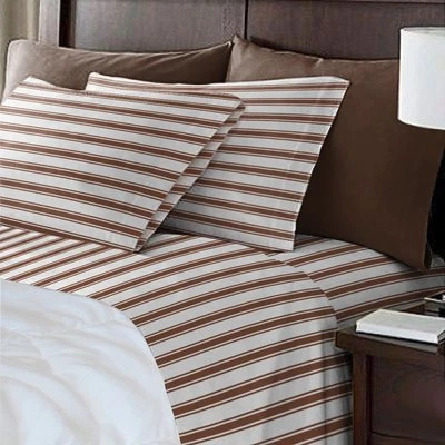 VIRAH BELLA 6 PIECE HOTEL LUXURY TREY STRIPE DEEP POCKET SUPER SOFT BED SHEETS SHEET SET