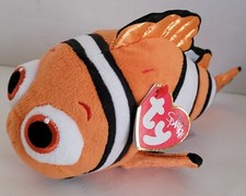 Ty Beanie Babies Disney SPARKLE NEMO 6" Beanbag Plush Stuffed Toy