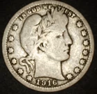 1916-D Barber Quarter  Nice grade SN100603