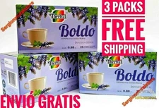 3 Packs BOLDO TEA / TE BOLDO 75 BAGS 0.3 oz each Brand Therbal Made in Mexico