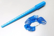 Jewelry Ring Size Mandrel & Stick Finger Sizer Gauge Measuring Sizes Set Tools