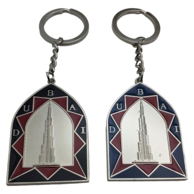 Set of Dubai Burj Khalifa Keychain Souvenir Travel Tourist Gift Key