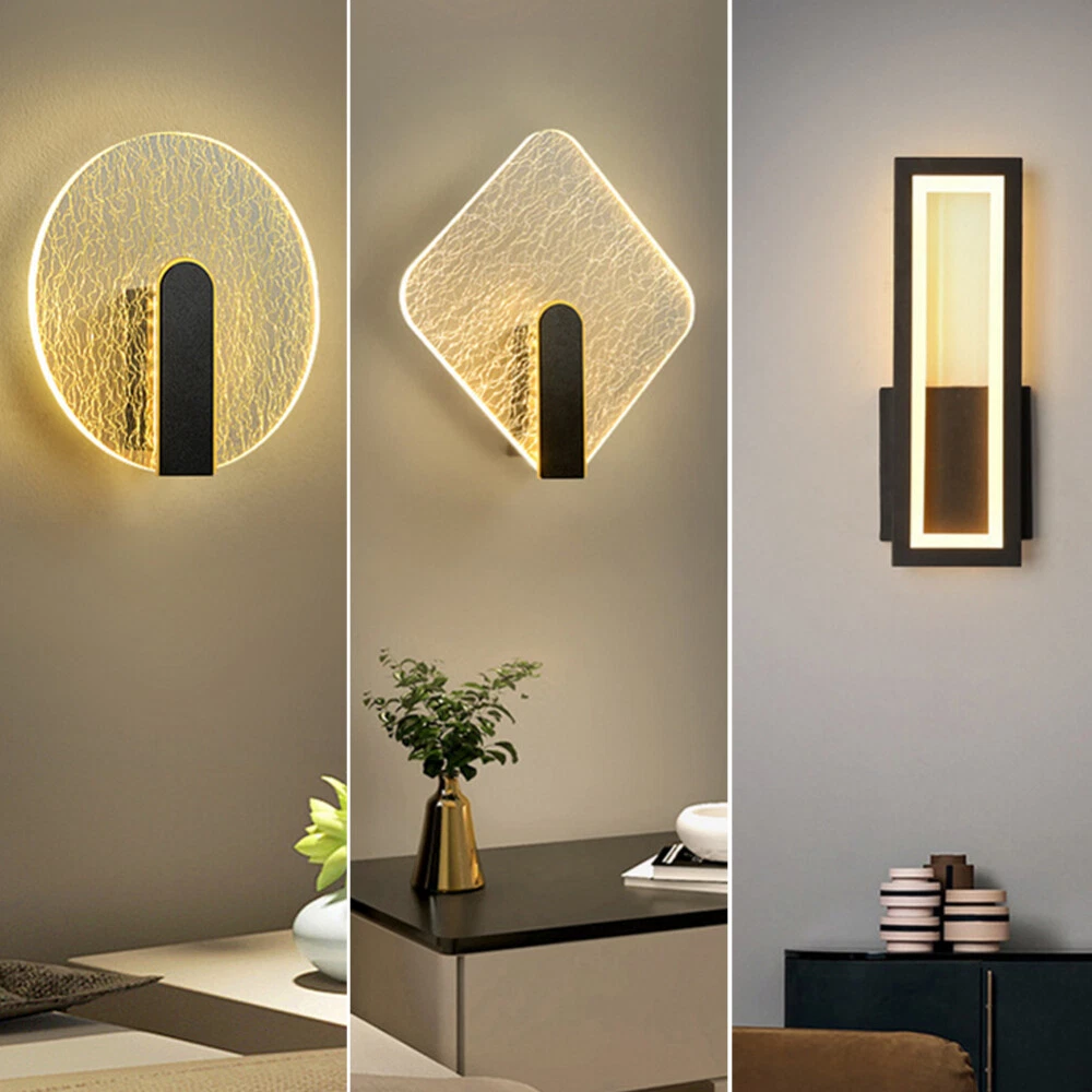 LED Wall Light Warm White Indoor Modern Lamp Sconce Corridor Living Room Bedroom