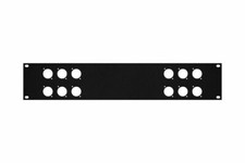 2u Space Metal Rack Panel w/12 D Connector Holes Rack Panel