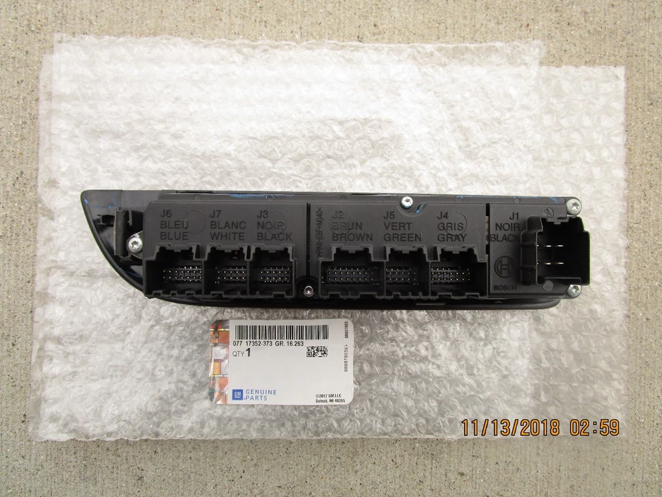 INTERRUPTOR DE VENTANA ELÉCTRICA PRINCIPAL 10-13 CHEVY AVALANCHE SILVERADO 4D DOBLE CABINA NUEVO Foto 4 de 4