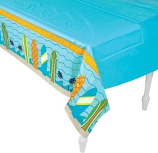 Surf’s Up Plastic Disposable Tablecloth - Party & Picnic Supplies