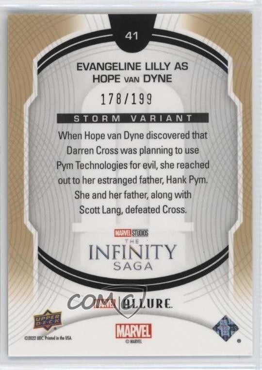 2022 Upper Deck Marvel Allure Storm /199 Evangeline Lilly as Hope van Dyne 12g7 thumbnail 2