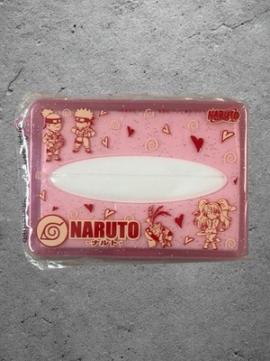 Naruto-themed tissue holder featuring chibi characters and heart