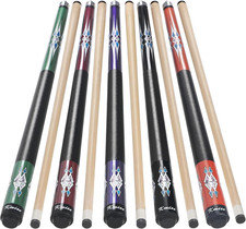 Pool Cue Stick Set - 58 Inch Pool Cues, 18 21Oz Canadian Maple Professional B...