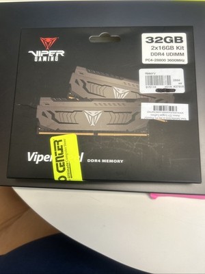 Patriot Viper Steel 32GB DDR4 3600MHz PC4-28800 C18 UDIMM Desktop Memory