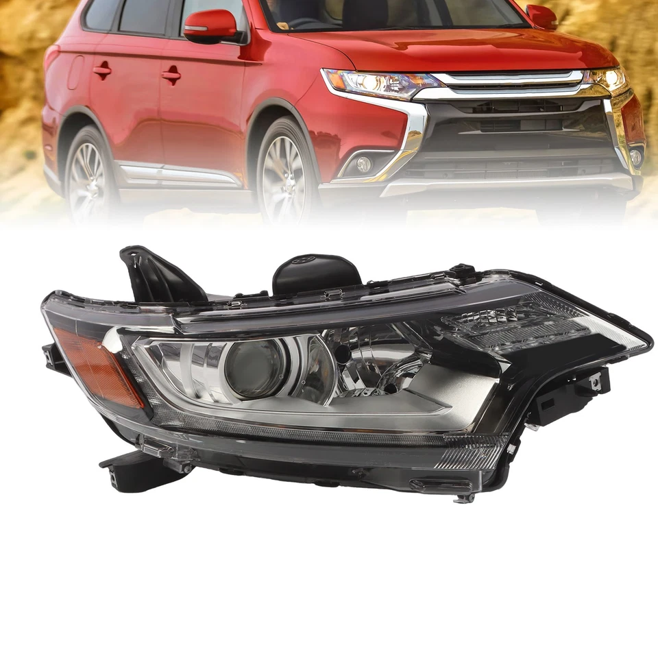 Halogen Headlight Right Passenger Side for 2016 2020 Mitsubishi Outlander - Imagen 2 de 4