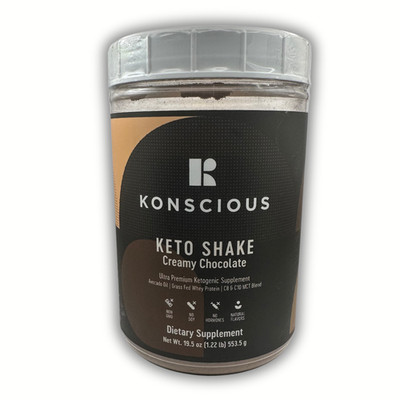 Konscious Keto Shake Chocolate  Ketogenic Weight Loss MCT +  Whey + Avacado