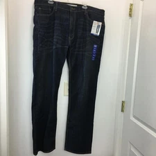 Signature By Levi Strauss & Co Gold Label Mens Dark Blue Denim Jeans 42 x 34 NWT