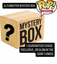 FUNKO MYSTERY BOX 1 GUARANTEED CHASE, GLOW, or EXCLUSIVE ( 2pcs) (+ PROTECTOR)