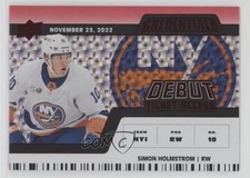 2022-23 Credentials Debut Ticket Access Horizontal Red /299 Simon Holmstrom 2d8