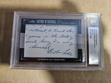 2012 Leaf History of Baseball Cut Signature Edition Bob Lee Auto - Angels -