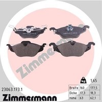 Zimmermann Bremsbelagsatz, Scheibenbremse 23063.173.1 FüR Opel