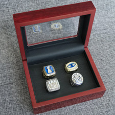 1986/1990/2007/2011 New York Giants Super Bowl Championship Ring Set With Box