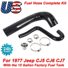Fits Jeep CJ5,CJ6,CJ7 1977 Only Fuel Fill / Vent Hose Master Kit/ Vent,SS Clamps