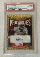 2024 Finest Marvin Harrison JR. Prodigies Auto-oil Spil Ref /10 PSA 10