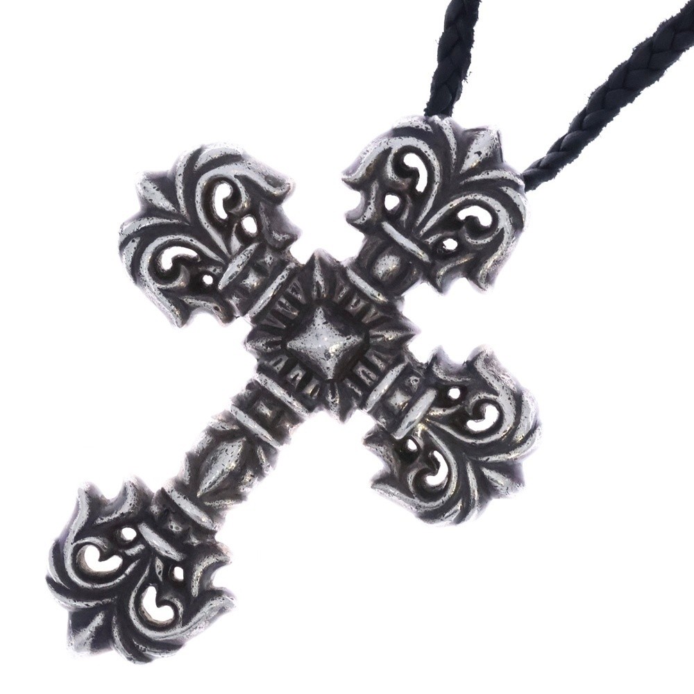 Chrome Hearts Floral Cross 1P Necklace Sterling P0051693