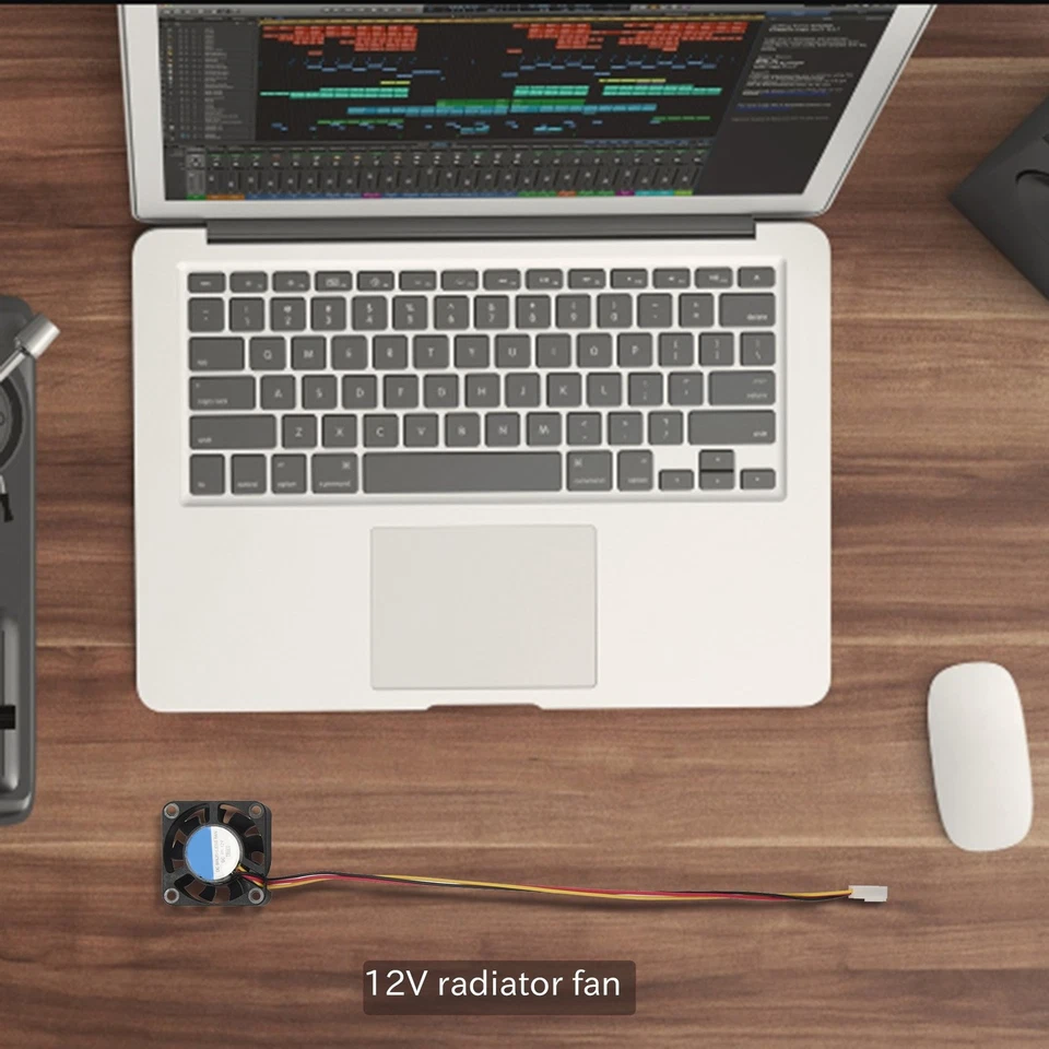 2 Pcs 3 Pin 40mm Square PC Computer Cooling Fan DC 12V Black C5M49301 - Image 2 of 4