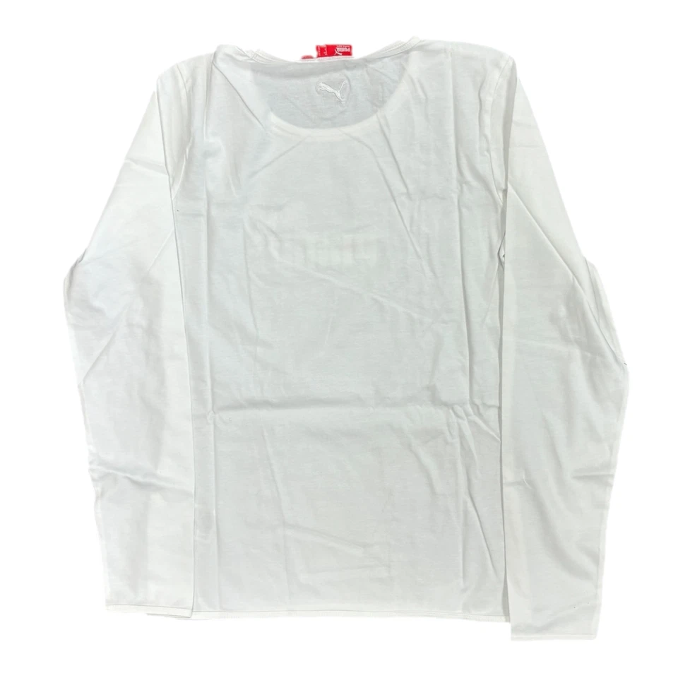 Puma Women's White Top (Size M) Long Sleeve Pink T-Shirt - New - Image 3 of 3