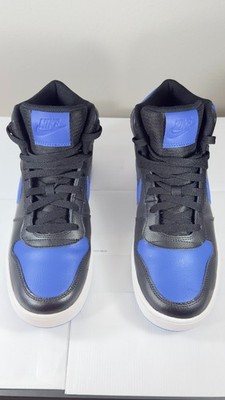 Nike Ebernon Mid AQ1773-001 Black Game Royal Men's Size 8 Shoes Excellent Used