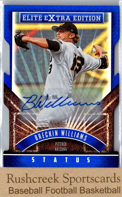 2015 Elite Extra Edition #107 Breckin Williams Status Blue Die Cut Auto /50