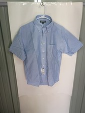 Croft and Barrow Mens Size 15 1/2 Long Sleeve Button Up Shirt Light Blue 0072