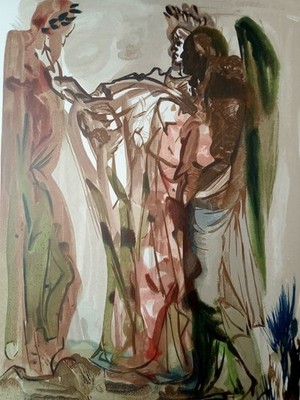 Original Holzschnitt. La Divine Comédie. Purgatorio 11. Salvador Dali: 682878