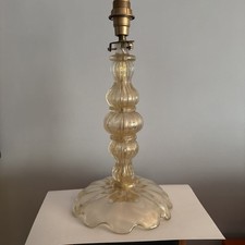 Murano Rara Lampada Da Tavolo Cristallo/oro Anni 50/60
