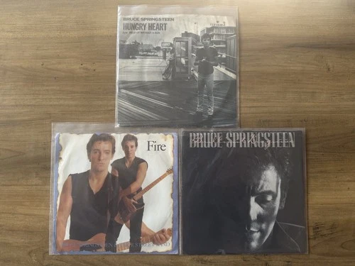 BRUCE SPRINGSTEEN Lot Of 3 7” Vinyl Records ‘Hungry Heart’ + ‘Fire’ + MORE