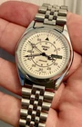 Vintage Seiko 5 Automatic 6309A Flieger Pilot Type B 37mm Mens Field Watch NICE!