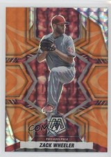 2022 Panini Mosaic Reactive Orange Mosaic Prizm Zack Wheeler #174 11fv