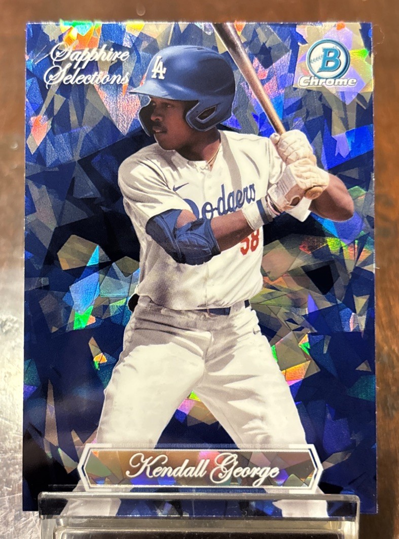 Kendall George 2023 Bowman Chrome Sapphire Selection Los Angeles Dodgers