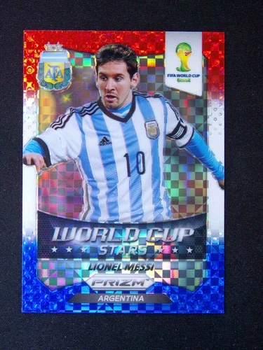 2014 Panini Prizm World Cup Lionel Messi #1 World Cup Stars Blue White Red Power
