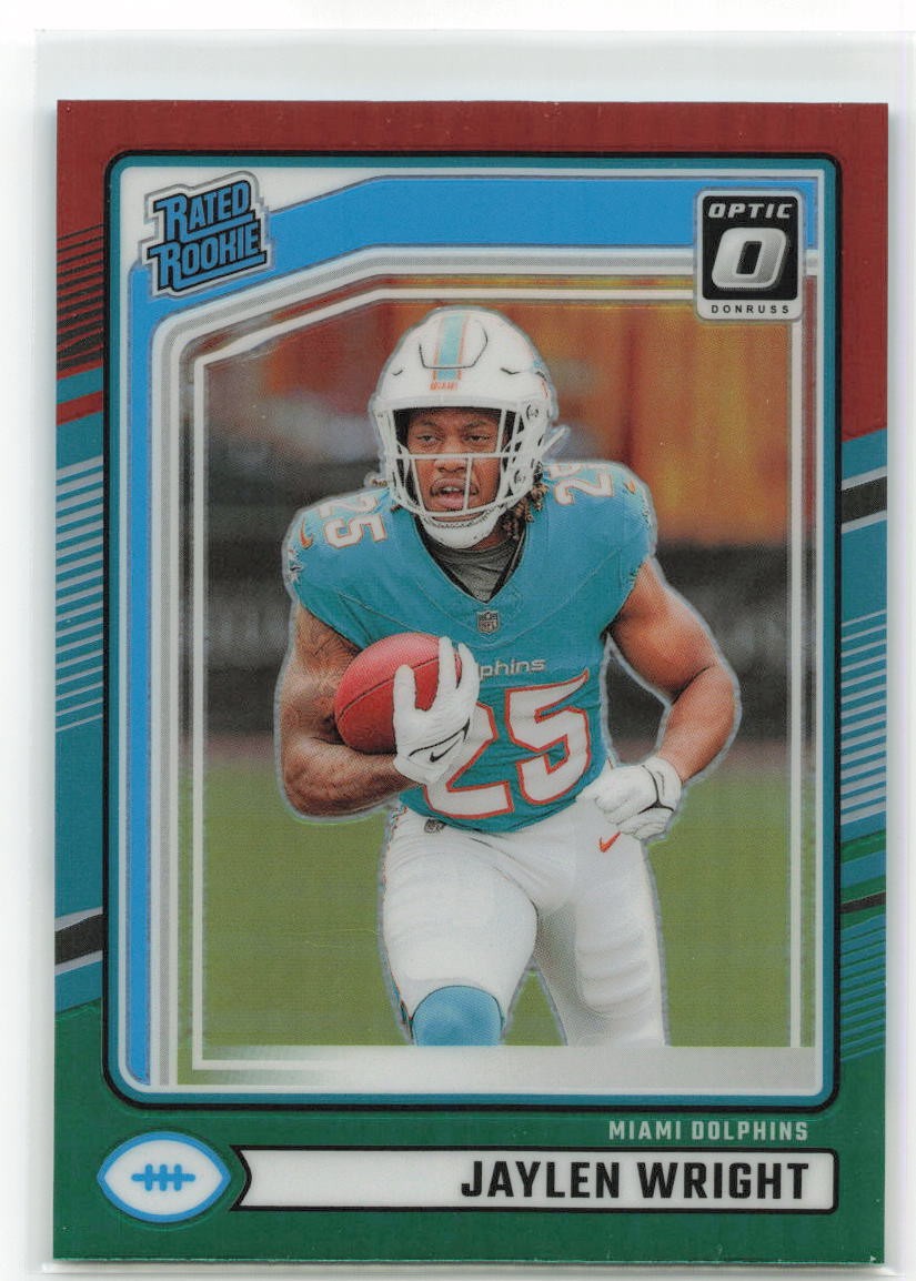 2024 Panini Donruss Jaylen Wright Red & Green Optic Preview (RC) #344 Mint!