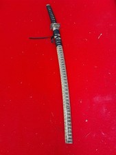 Japanese Katana Stainless Steel Blade Cord Wrapped Handle Decorative Scabbard