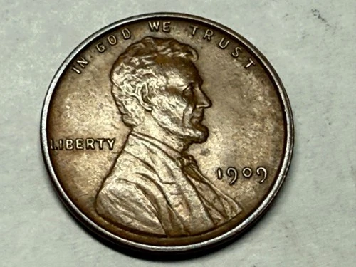 1909 VDB Lincoln wheat cent. Very nice AU. #u6