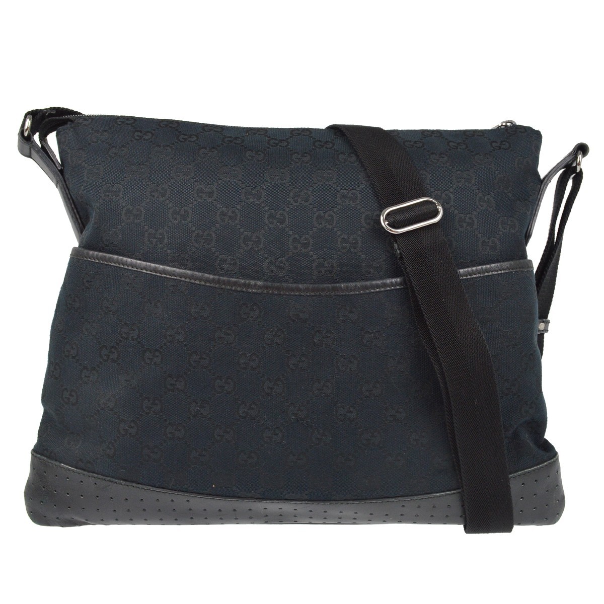 Gucci Black GG Shoulder Bag 145856 002122 XX07893