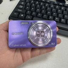 Sony Cyber-Shot DSC-W570 16.1 MP Digital Camera W/Charger Card Battery-PURPLE