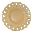 Weller Classic 1930s Vintage Art Deco Pottery Tan Brown Reticulated Wall Plate