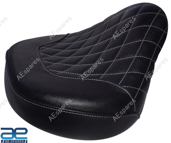 Solo-Fahrersitz Vorne Leder Farbe Schwarz Passt FüR Royal Enfield Classic 650...-image