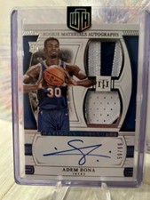 2024-25 National Treasures Adem Bona RC Rookie Auto Dual Materials Patch 59/99