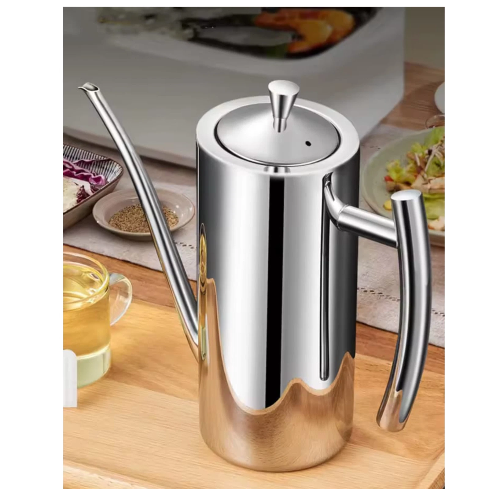 SUS304 Stainless Steel Olive Oil Dispenser Vinegar Bottle Leakproof Kitchen Pour
Opens in a new wind