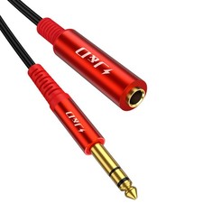 1/4 Inch Extension Cable, 6.35 mm Stereo Male to Female, Gold Plated Connecto...