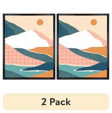  2 pack Mainstays  22x28 Picture Frame   Black Rounded Profile Wall Photo Frame